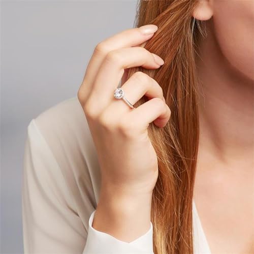 JEWLIX Haloring 925 Silber Zirkonia Ring 50mm