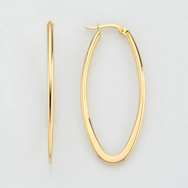 Eugen Rühle Creolen oval 2x45x20mm Ohrringe 585 Gelbgold Bügel