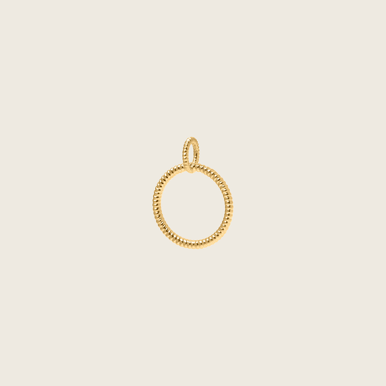 Stilnest Pendants Snake Tail Circle Anhänger 24k Gold Vermeil zierlich