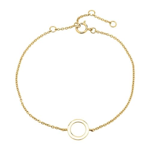JEWLIX ID Kreis Armband Sterlingsilber vergoldet