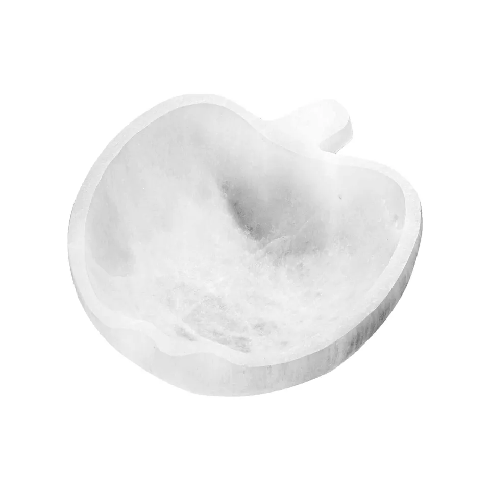 NKlaus Healing Crystals Selenit Schale Apfelform 12x13cm Energie