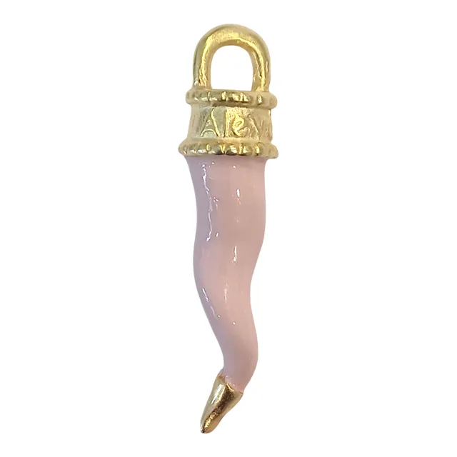 Alevá Bijoux Corno Anhänger Horn Emaille Gold