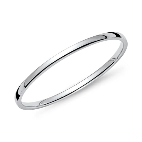 JEWLIX Ohrstecker Ring Weißgold schmal 1,2 mm Größe 58