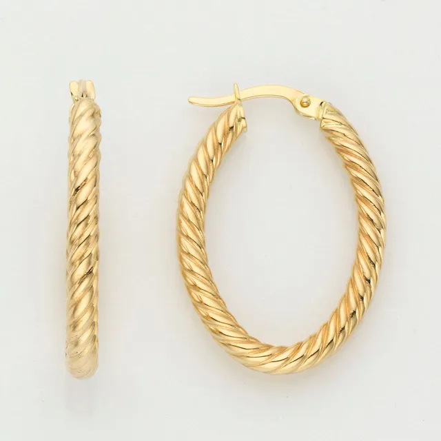 Eugen Rühle Ohrschmuck 80.3632 Creolen 585 Gold oval 30x21mm