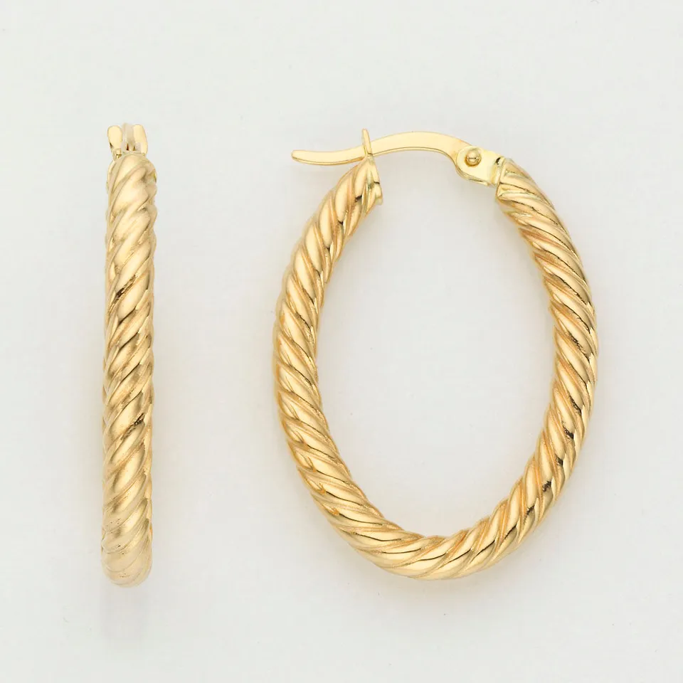 Eugen Rühle Ohrschmuck 80.3632 Creolen 585 Gold oval 30x21mm