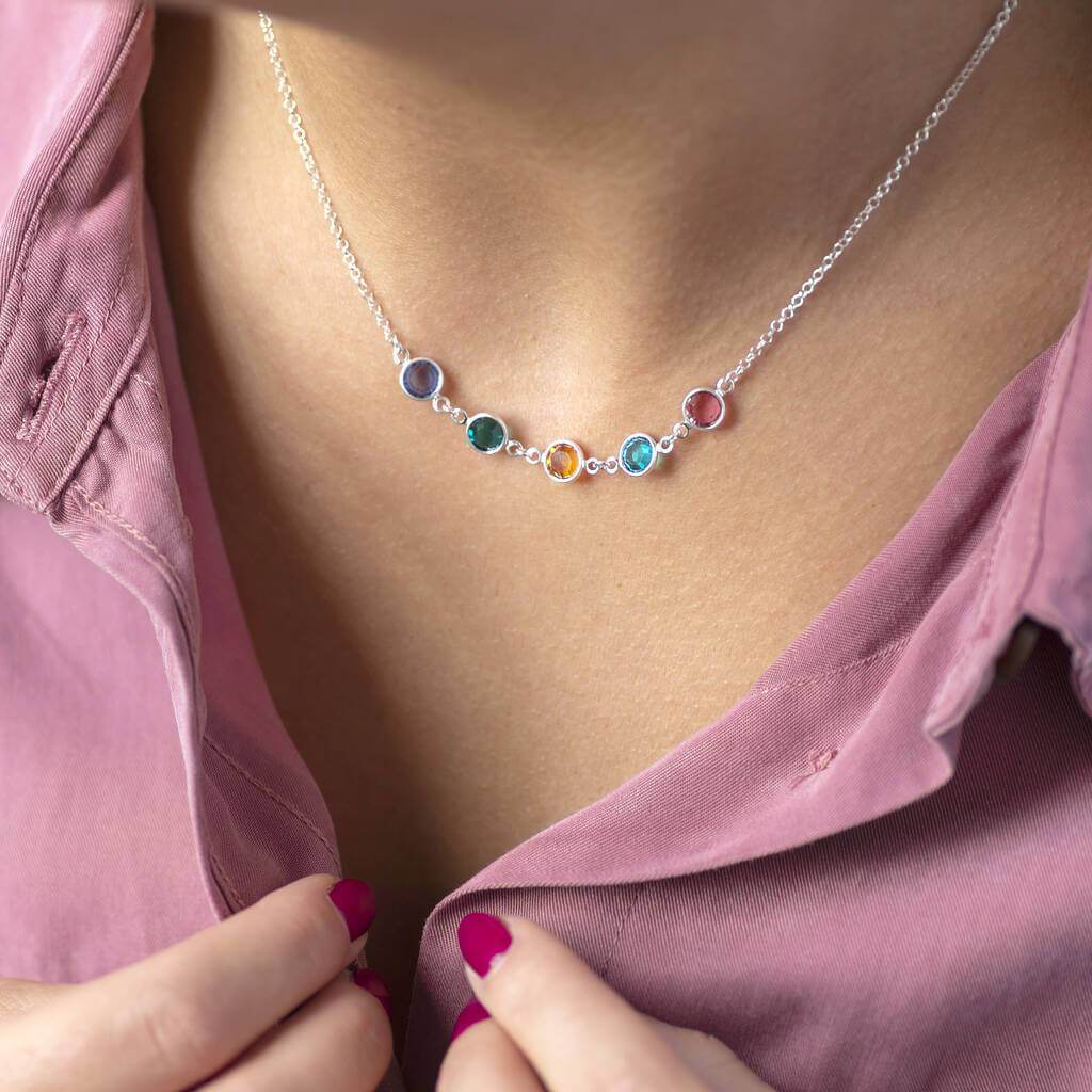 Joy by Corrine Smith Family Birthstone Halskette Gold Geburtsstein