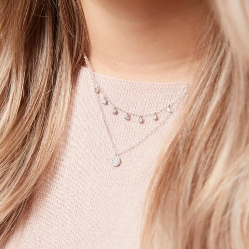 JEWLIX Ketten mit Anhänger Kette Sterlingsilber Zirkonia Halskette