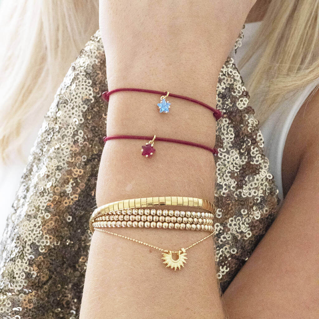Joy by Corrine Smith Birthstone Star Freundschaftsarmband Gold