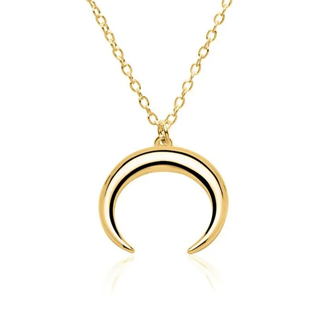 JEWLIX Halbmond Kette Sterlingsilber Gold Damenhalskette