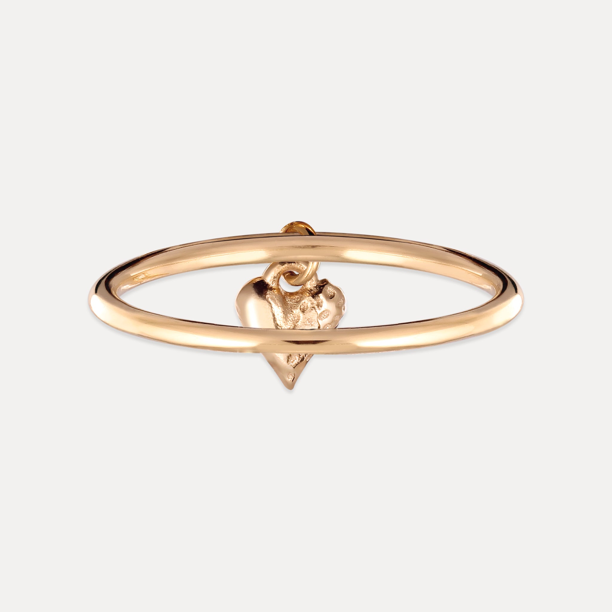 Stilnest Tiny Heart Ring 585 Gold Ring 14K Massivgold