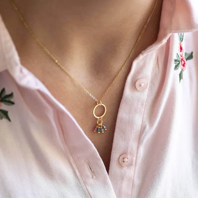 Joy Necklaces Circle of Life Halskette Gold Geburtsstein