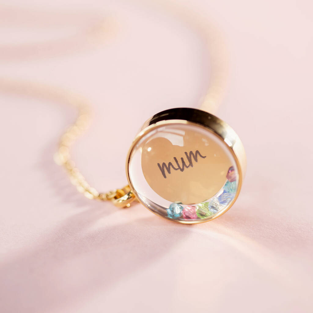 Joy by Corrine Smith Family Birthstone Locket Halskette Silber