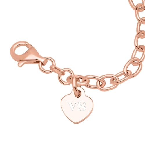 JEWLIX Armband 925er Silber rosé Herzanhänger