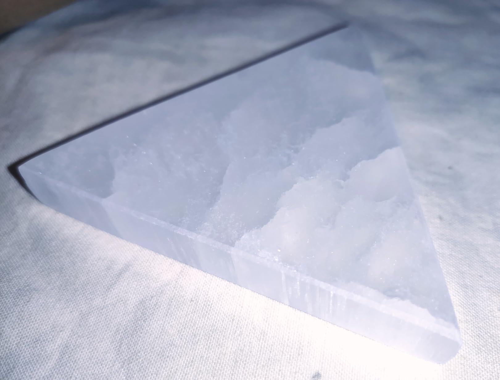 NKlaus Healing Crystals Selenit-Dreieck 10x8cm Platte 1 Stück