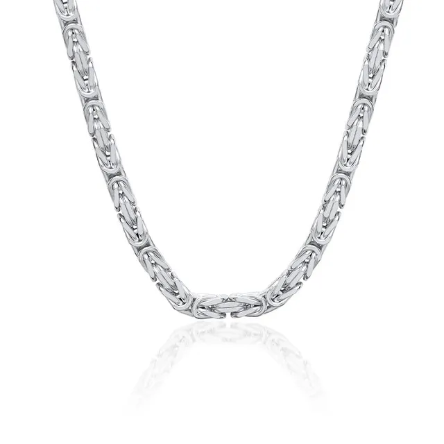 JEWLIX Königskette 925er Silber 5,7mm Vierkant 60cm Herren