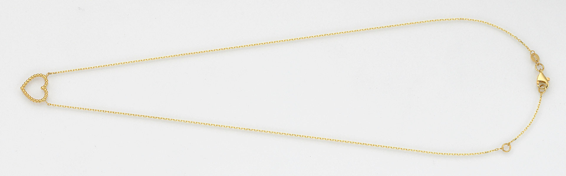 Eugen Rühle Colliers Collier Ankerkette Kugelherz Halskette 42cm 585 GG