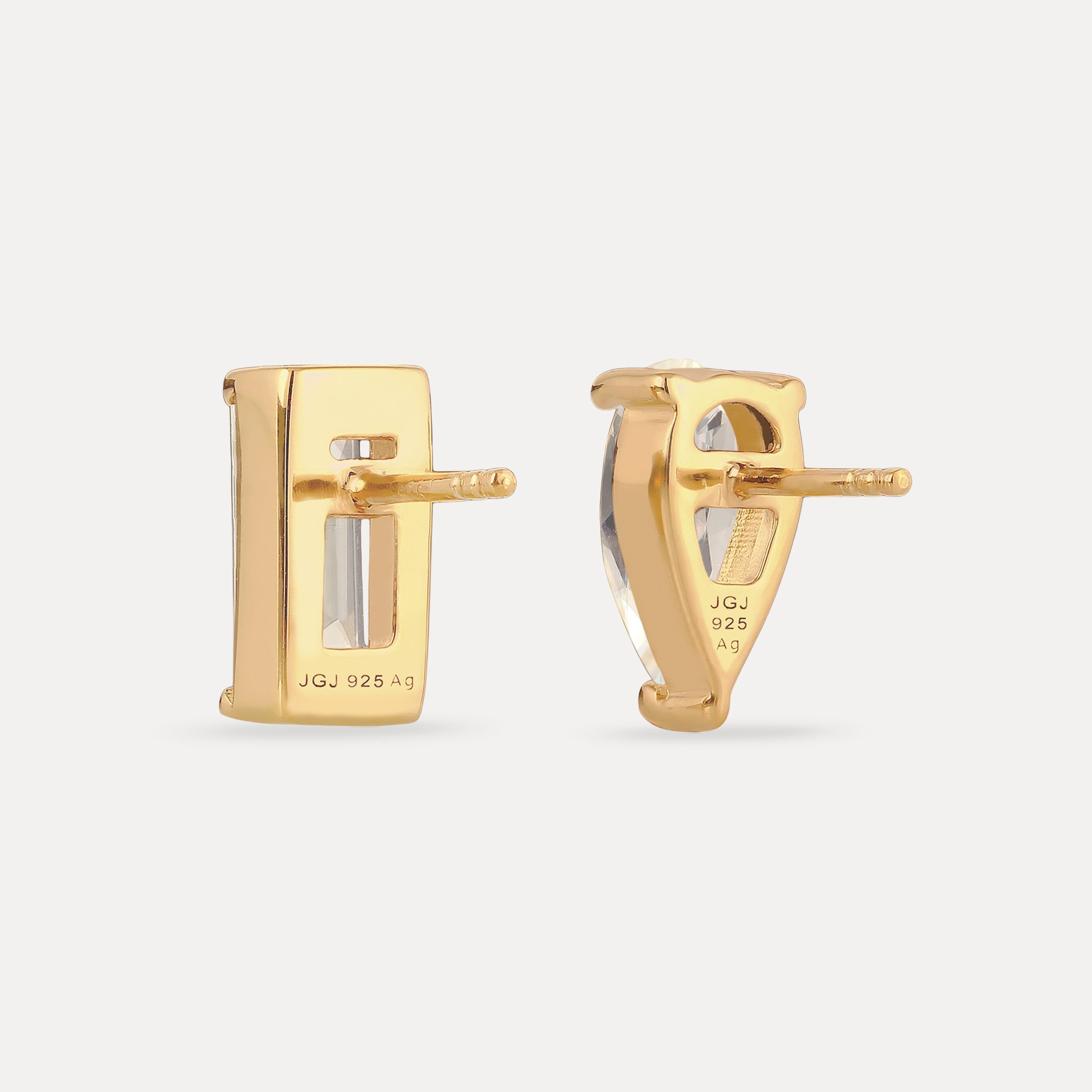 Stilnest Beryll Balance Ohrstecker Gold Vermeil