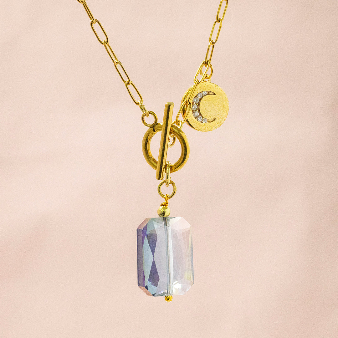 Joy by Corrine Smith Deimos Halskette Gold Mond 40 cm