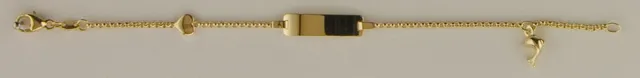 Eugen Rühle ID-Band Erbskette Herz Armband 585 Gelbgold
