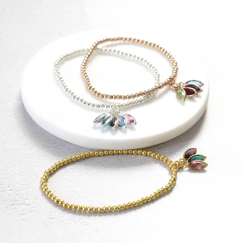 Joy by Corrine Smith Family Birthstone Armband Gold Swarovski