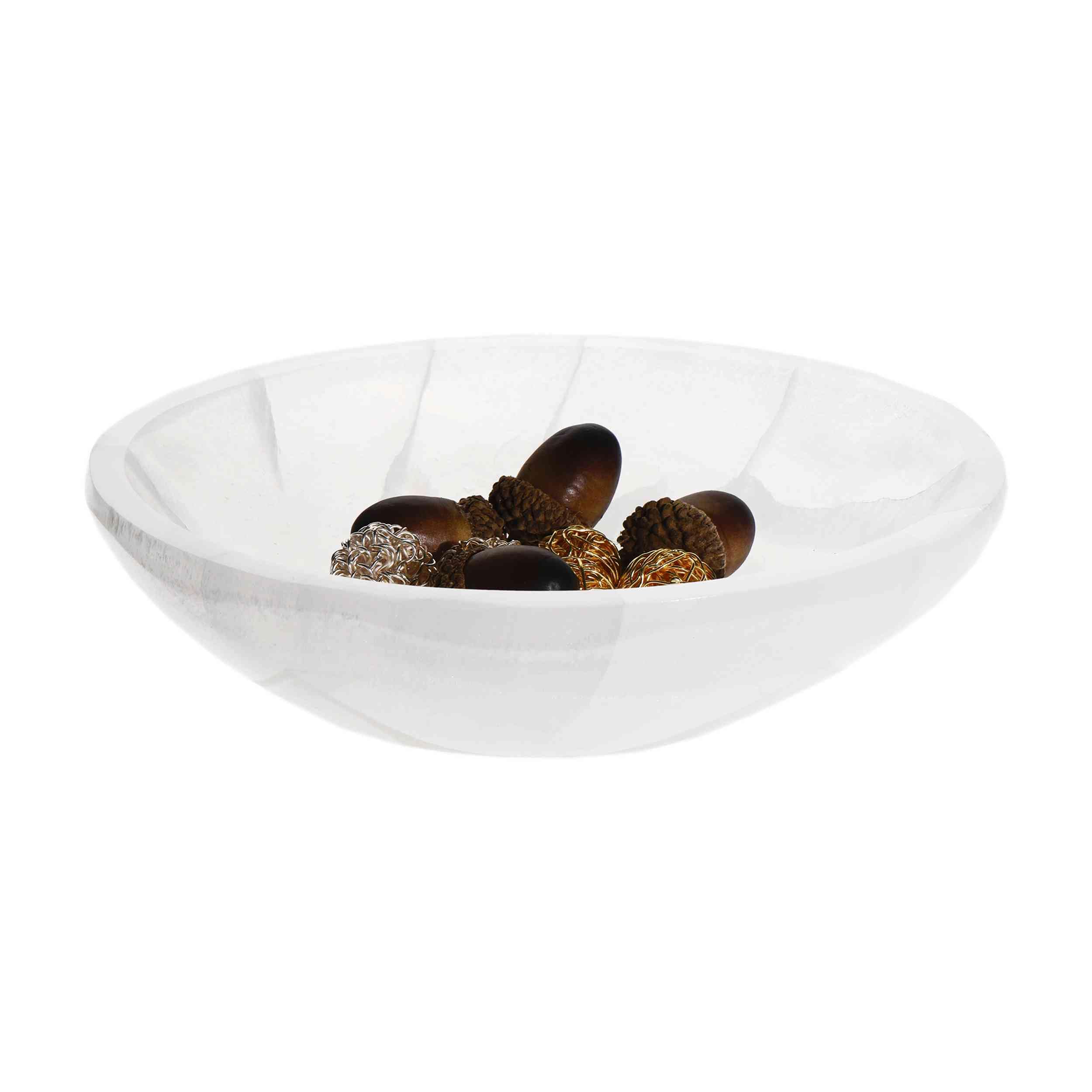 NKlaus Healing Crystals Selenit-Schale oval 15,5cm Reinigung