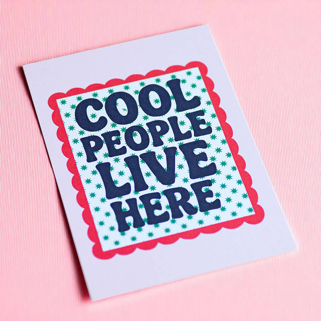 Joy by Corrine Smith Cool People Live Here Kunstdruck A5