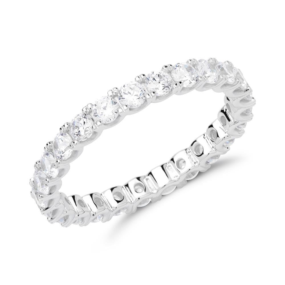 JEWLIX VR0162 Eternityring Silber Zirkonia Größe 50mm