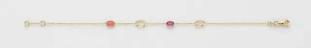 Eugen Rühle Armbänder Rubin Rosaopal Armband 18cm 585 Gelbgold