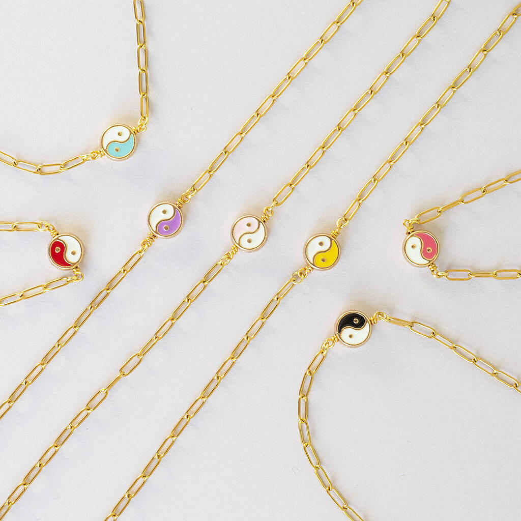 Joy by Corrine Smith Yin Yang Armband Emaille gold