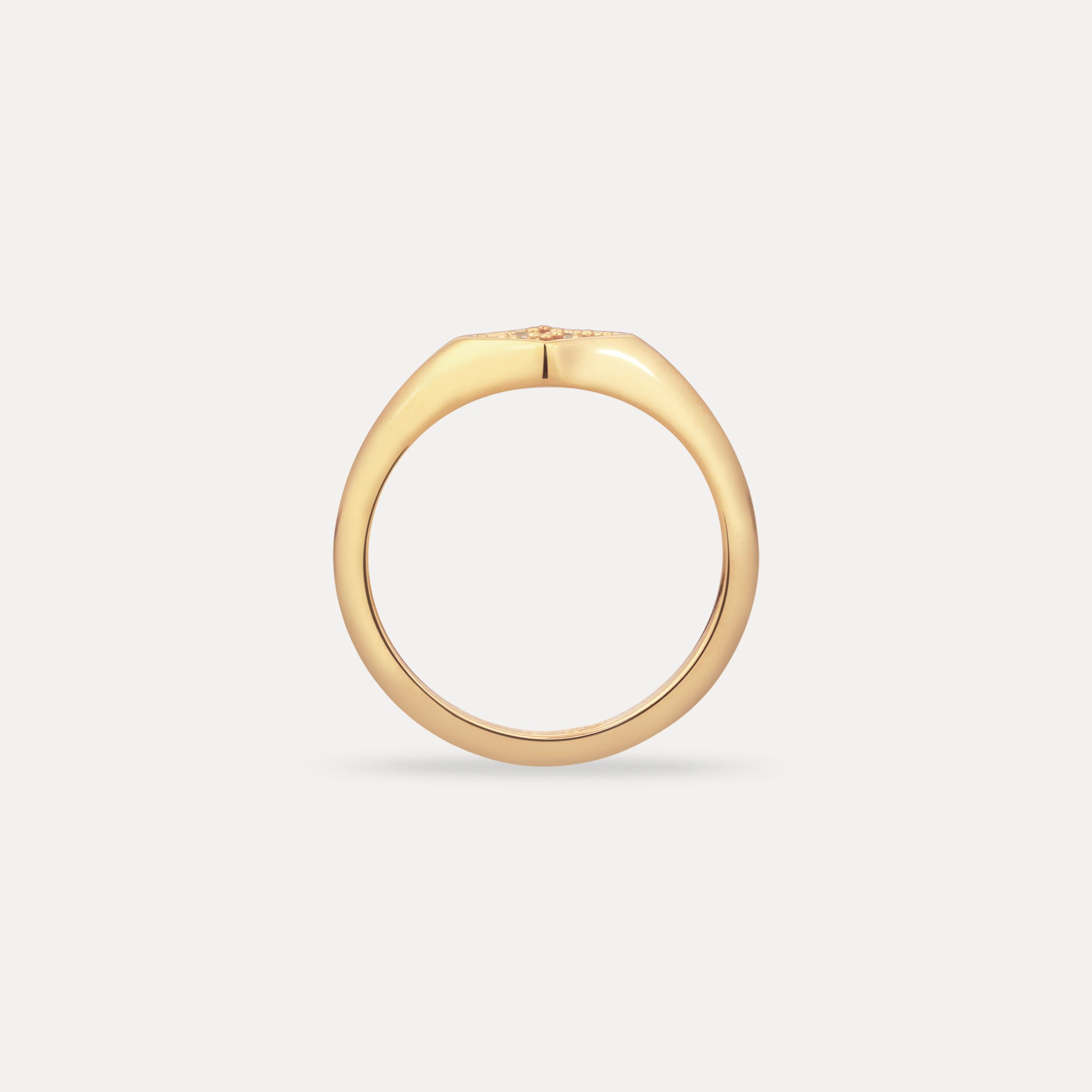 Stilnest Supernova Pavé Weiß Saphir Ring Gold Vermeil 54