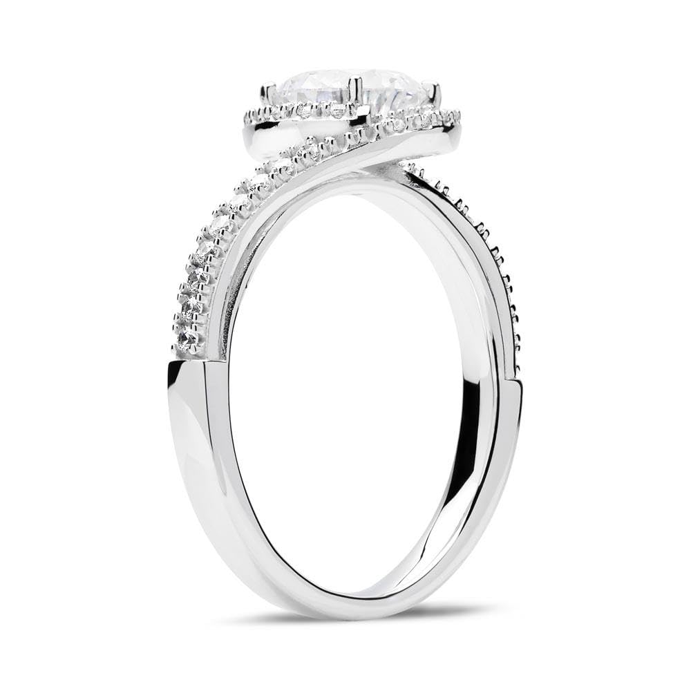 JEWLIX VR0161 Verlobungsring Silber Zirkonia Pavé