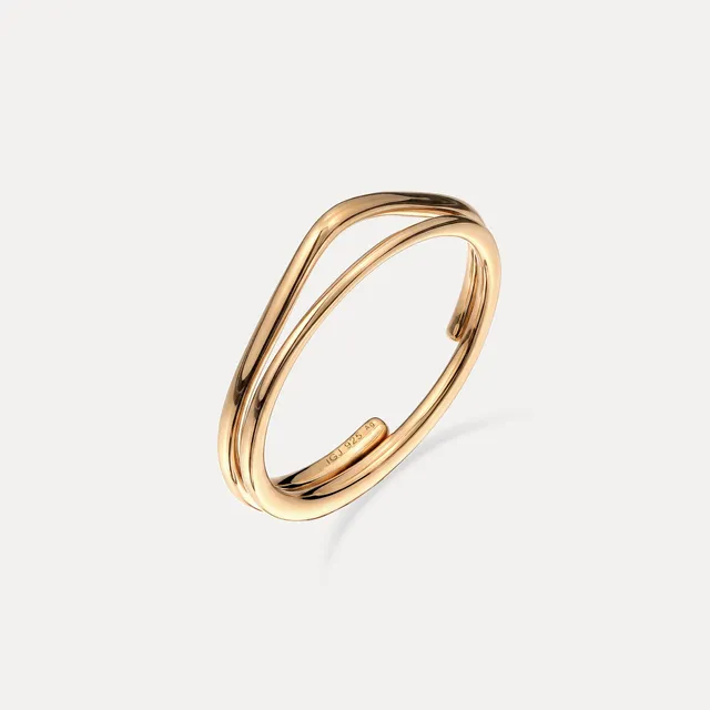 Stilnest Charm Ring 24k Gold Vermeil Gr. 52 Stacking