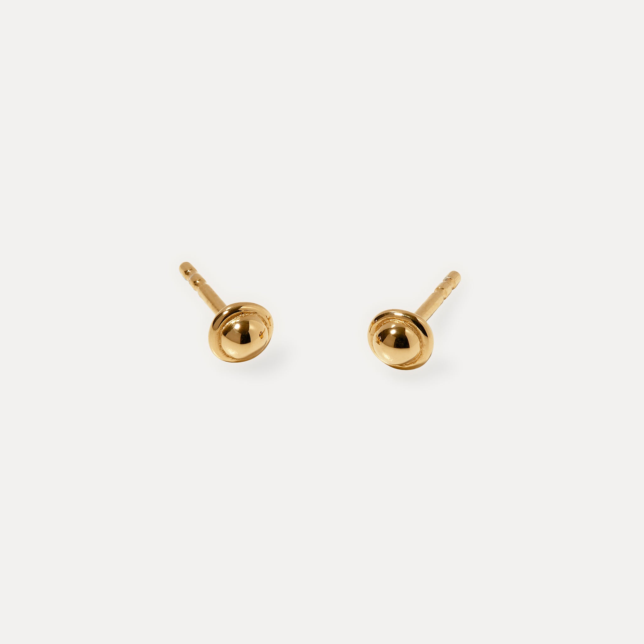 Stilnest Fluid Ohrstecker Ohrringe Gold 4,8mm