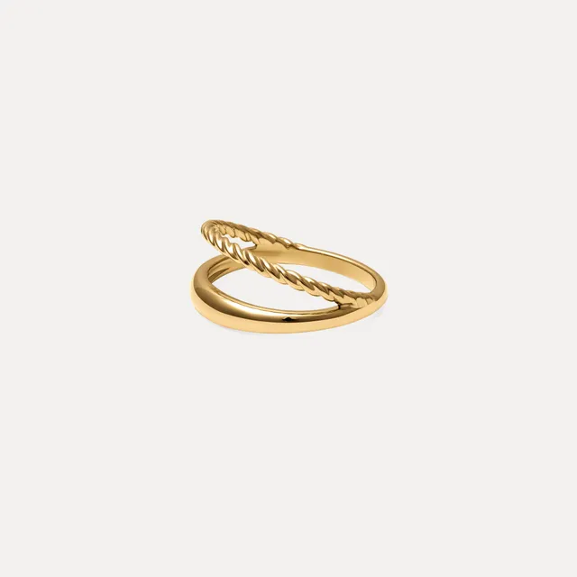 Stilnest Starling Ring Ring Gold Vermeil Gr. 52 Twist