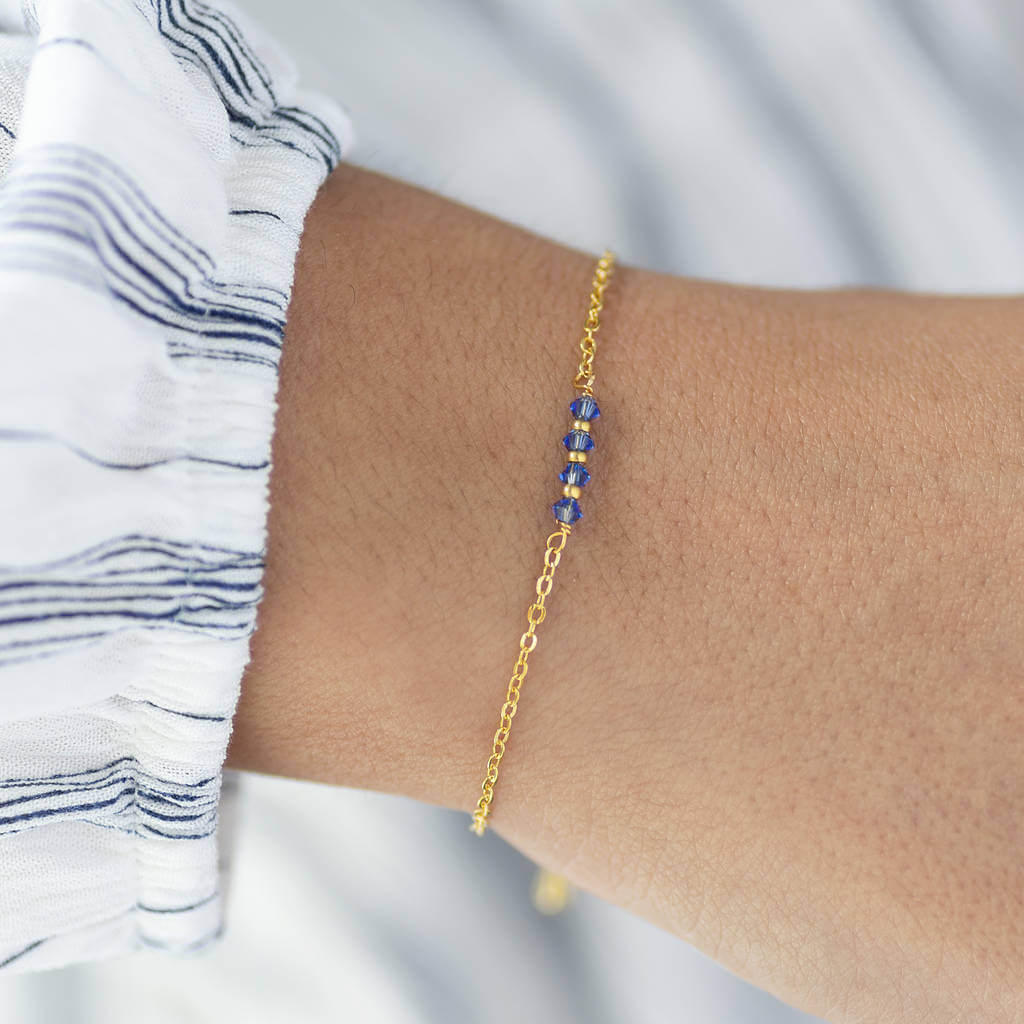 Joy by Corrine Smith 40th Birthday Armband Geburtsstein Bar