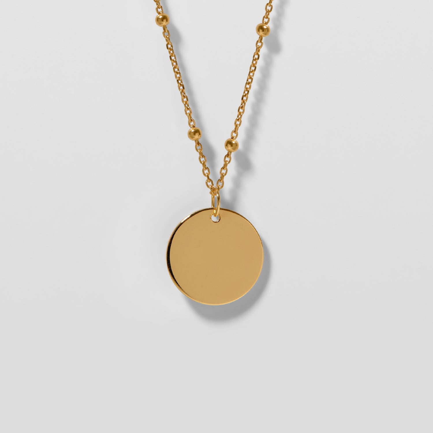 Stilnest Plate Kette 24k Gold Vermeil gravierbar 45cm