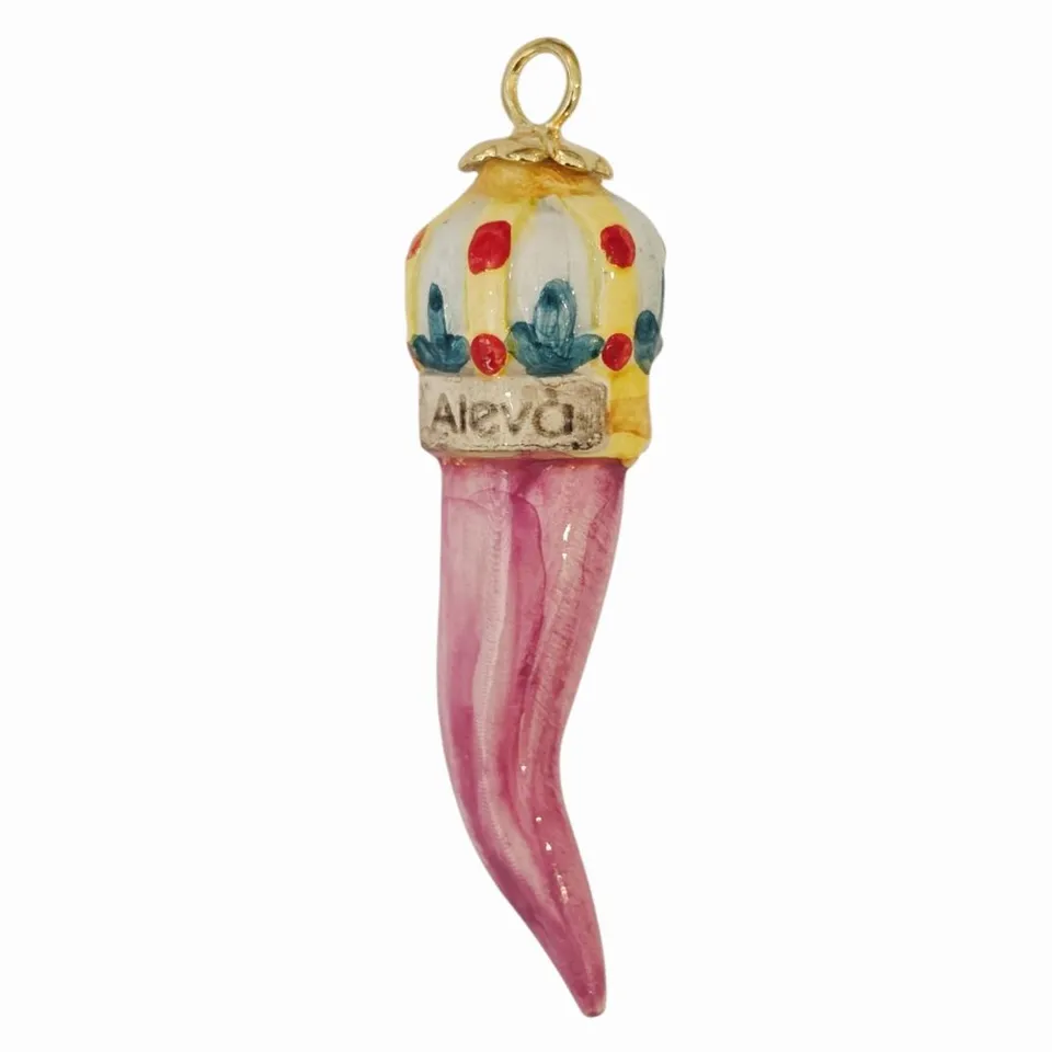 Alevá Bijoux Corno Anhänger Keramik Handglasiert