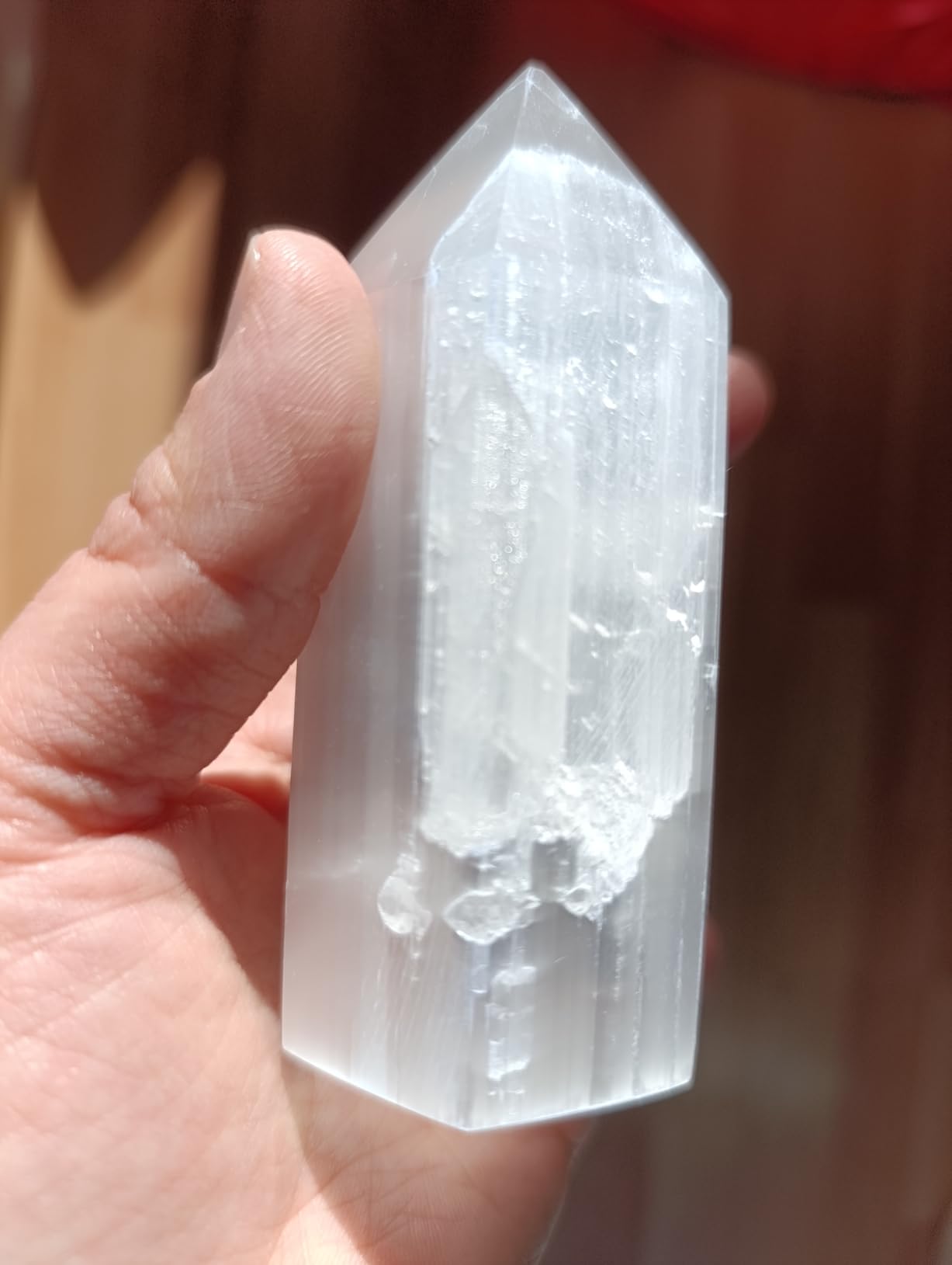 NKlaus Healing Crystals Selenit-Obelisk 10,5x4cm