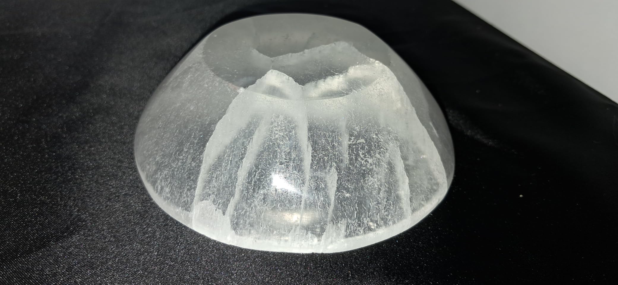 NKlaus Selenit-Schale Heilstein Schmuckschale 9,5cm