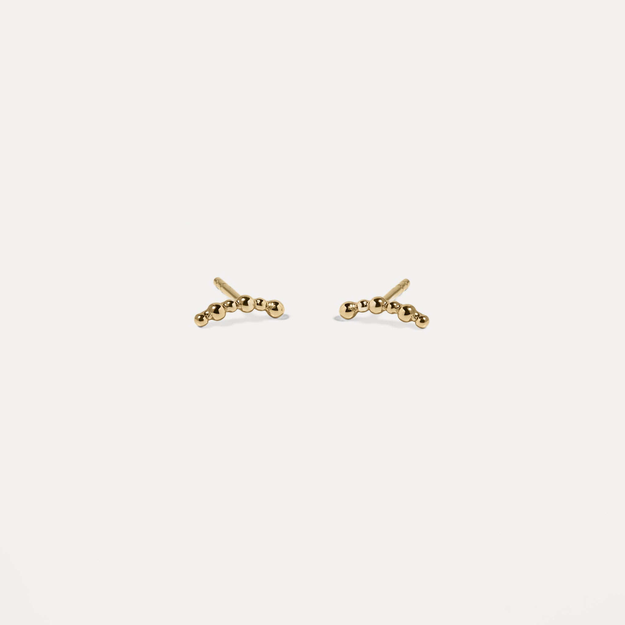Stilnest Bubble Bar Ohrstecker Ohrringe 585 Gold 7,99mm