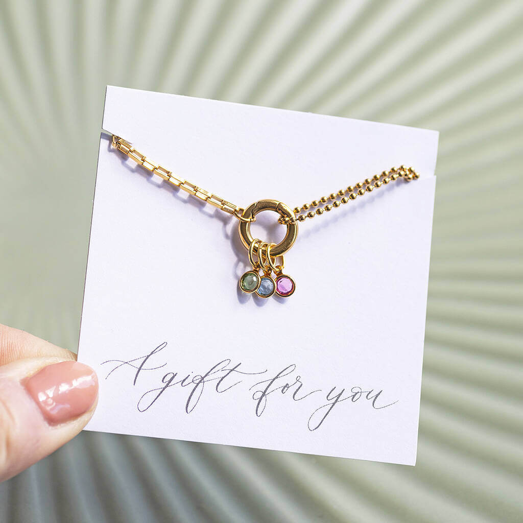 Joy by Corrine Smith Birthstone Armband Charms Gold