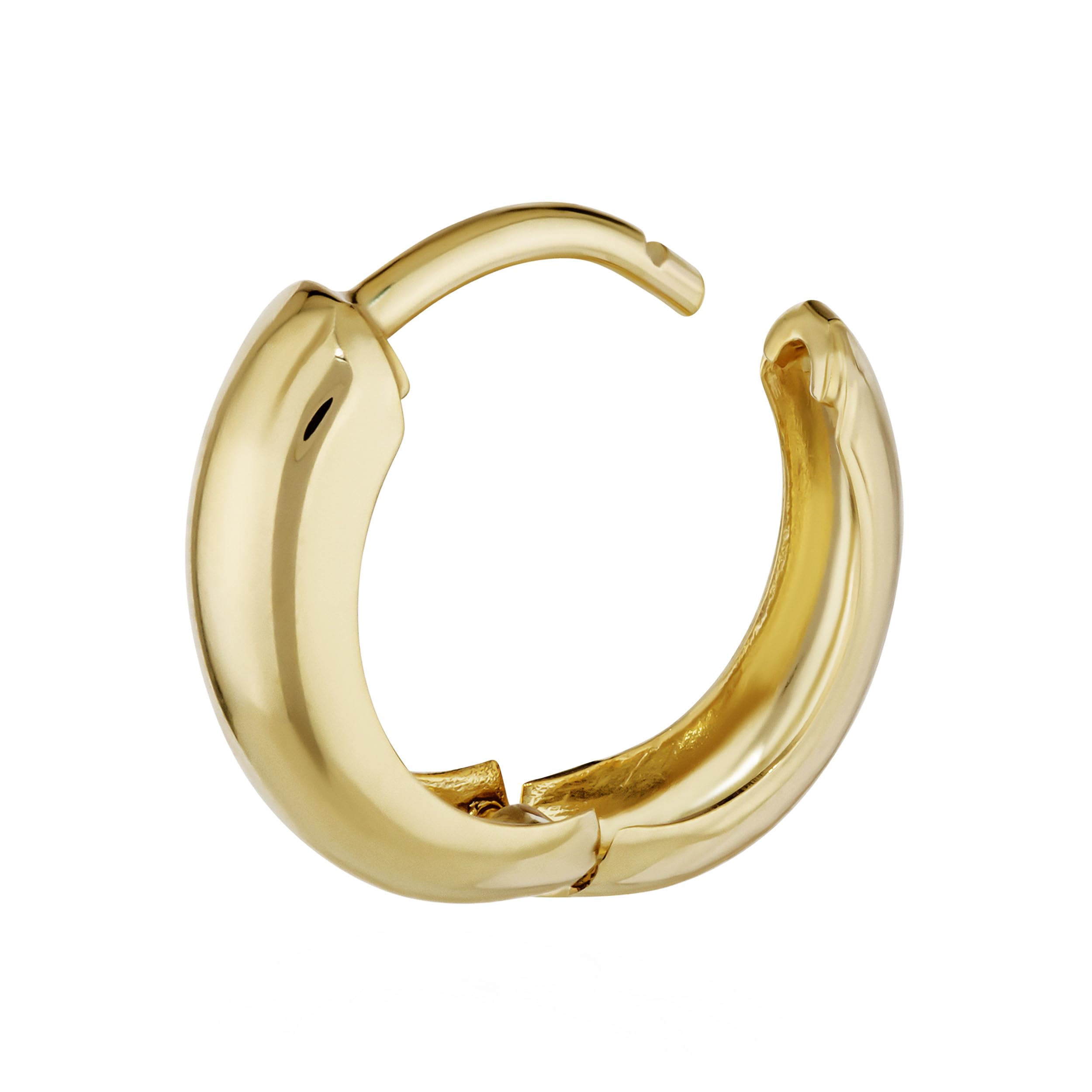 NKlaus Klappcreole 333 Gelbgold Ohrring einzeln 12,2 mm