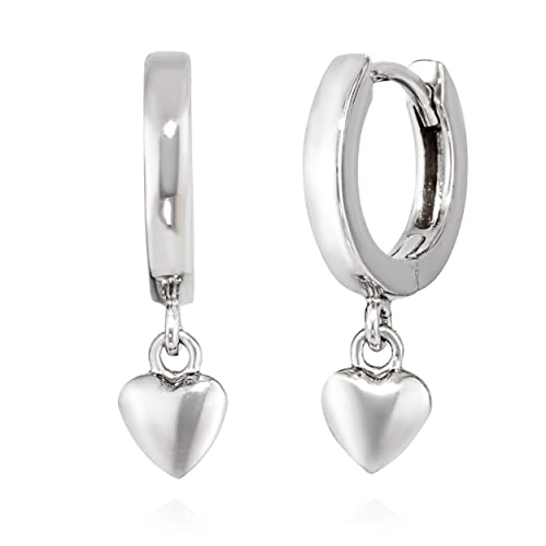 NKlaus JEWELLERY Herz-Klappcreolen 925 Silber 11mm Damen