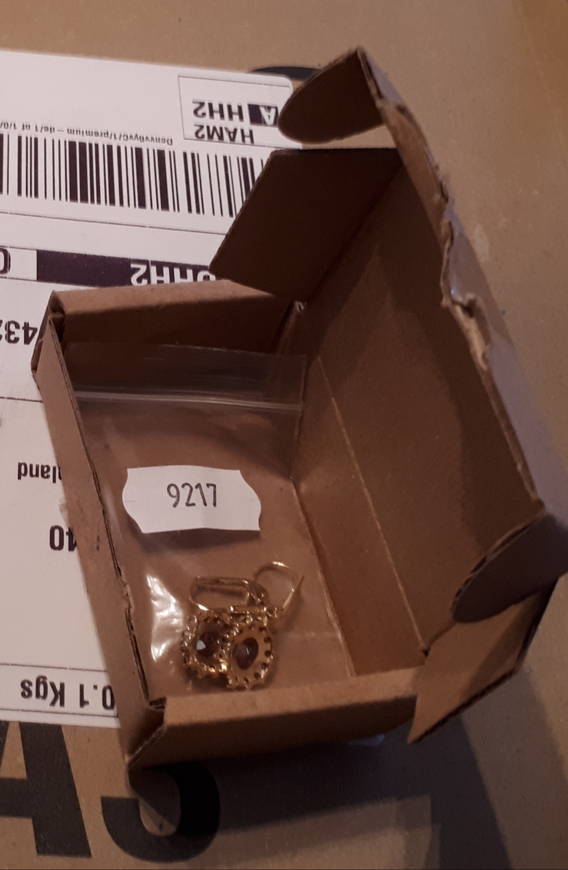 NKlaus Jewellery Blumen-Ohrhänger Granat 333 Gelbgold Paar