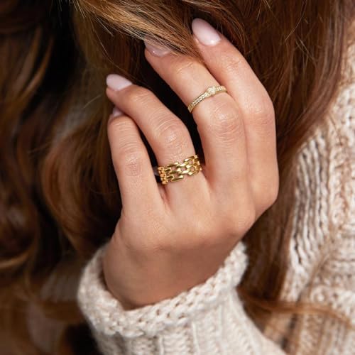 JEWLIX Damenring IP Gold 925 Silber Gr. 50 schlicht