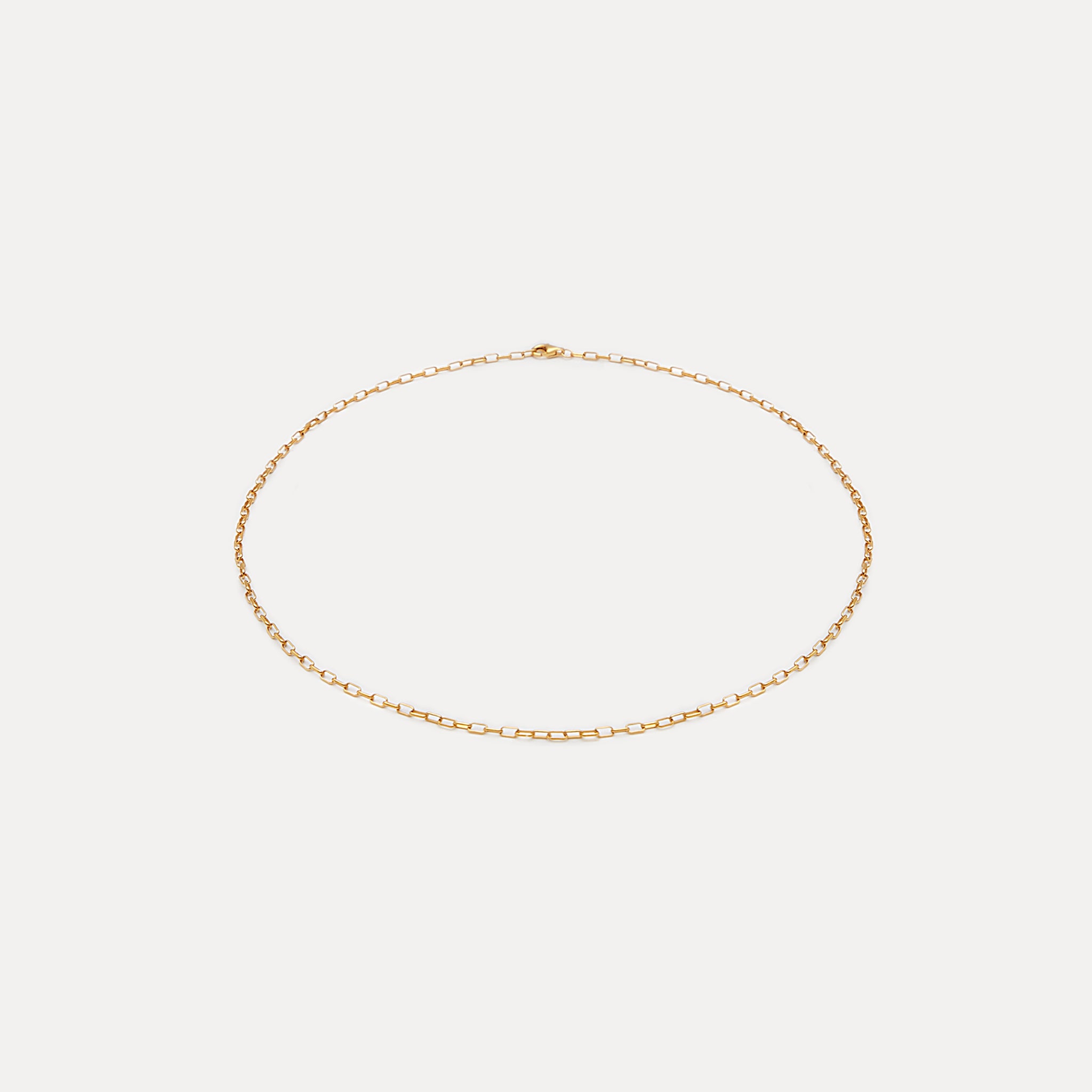 Stilnest Catena Long Link Kette 50cm Gold Vermeil