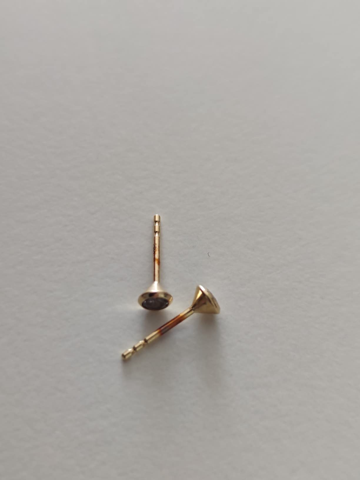 NKlaus Ohrstecker 585 Gelbgold Zirkonia 4,0mm