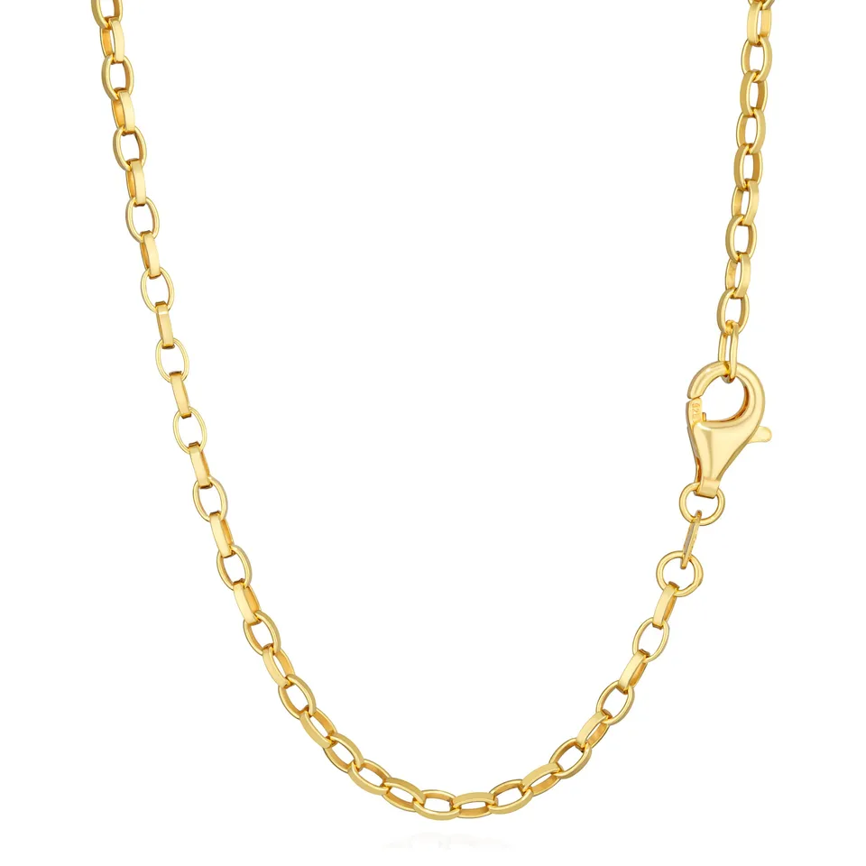 NKlaus Erbskette 925 Silber Gold 50cm 2,1mm Halskette
