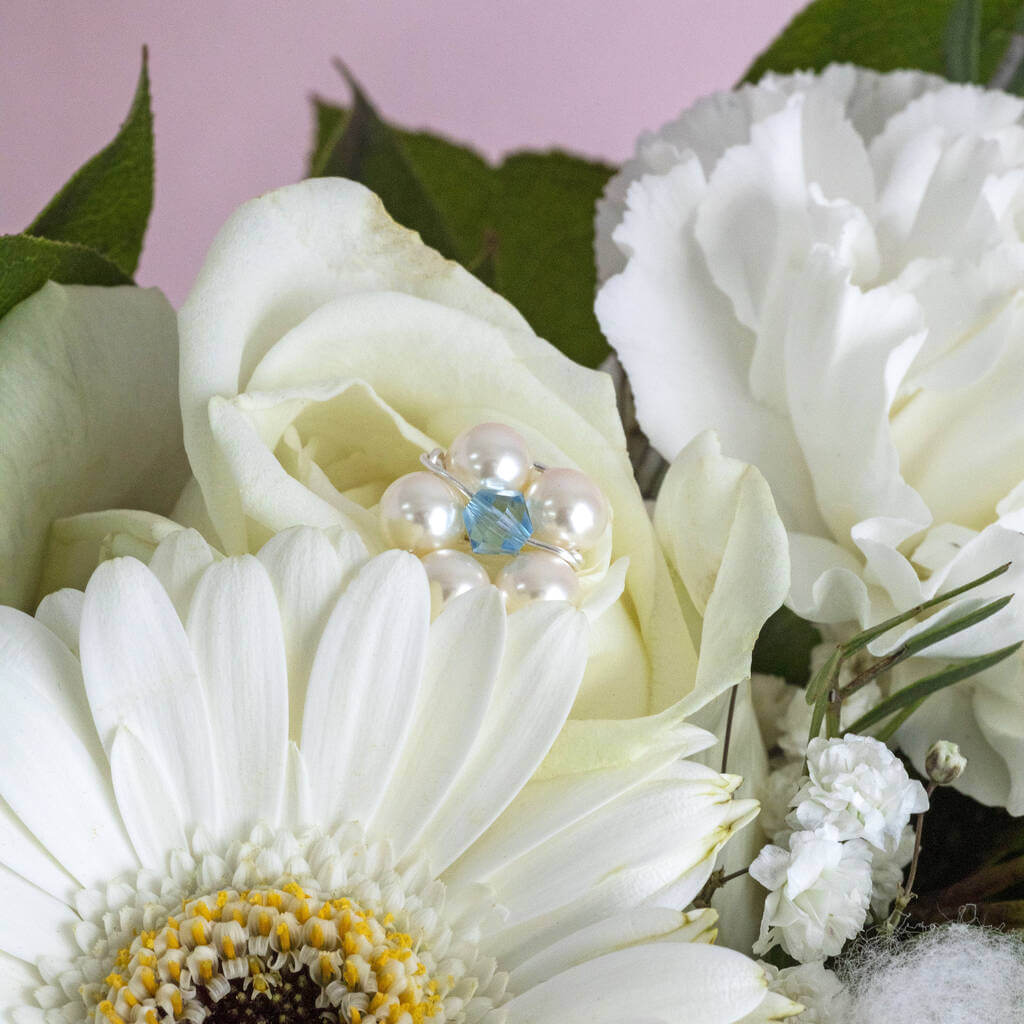 Joy by Corrine Smith Something Blue Perle Anstecker Silber 3er Set