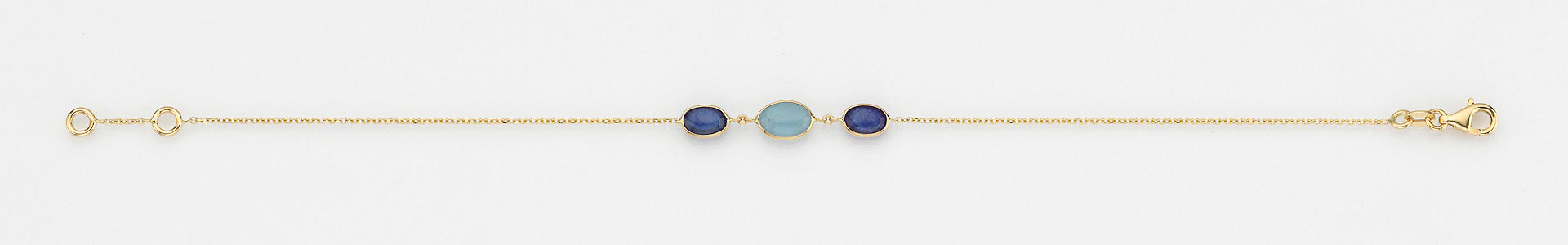Eugen Rühle Armbänder 37.4900 Aquamarin Saphir Armband 585 Gelbgold